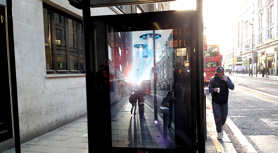 Pepsi MAX Bus Shelter Augmented Reality interactive digital OOH