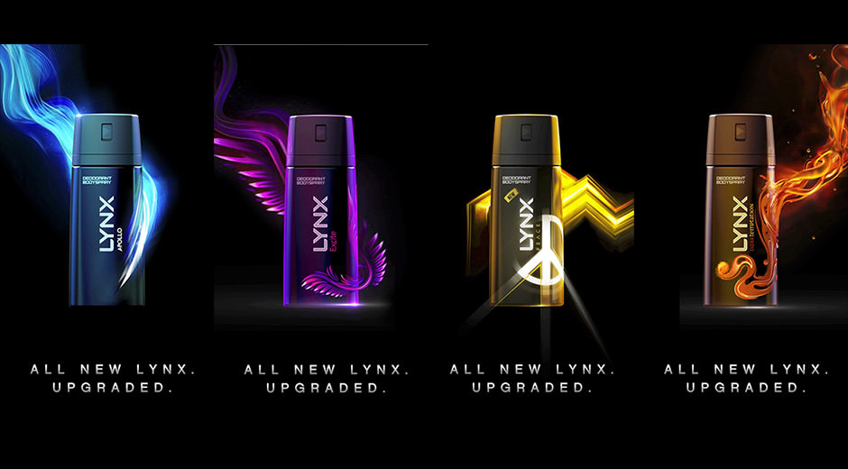 A still of the animated artwork for the new Lynx deodorant cans