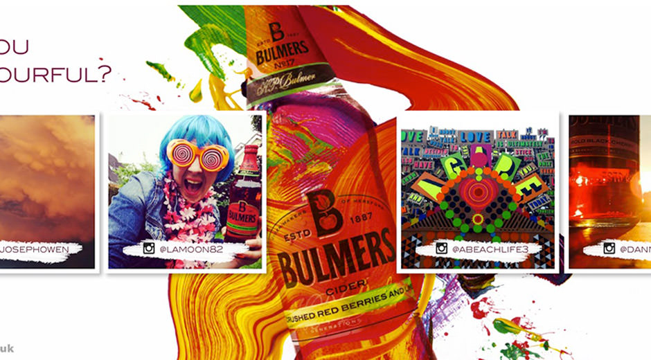 An example of the user generated content Bulmers Live colourful campaign