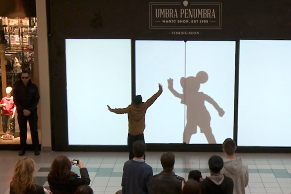 A Disney shadows augmented reality digital out of home campaign.