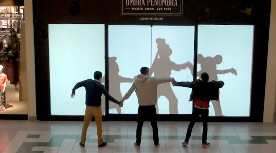 A Disney shadows augmented reality digital out of home campaign.